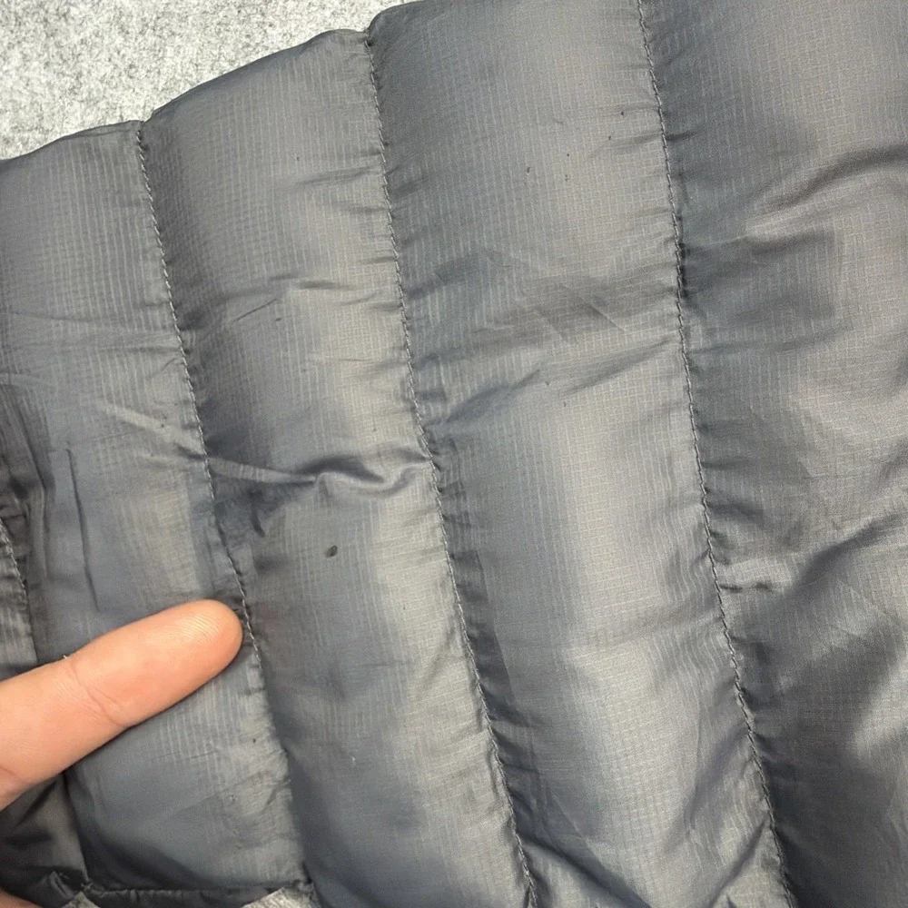 North Face Summit Series Down Jacket Mens Medium Gray Full Zip Puffer